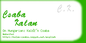 csaba kalan business card